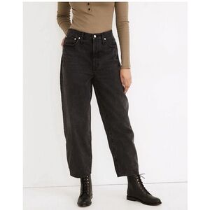 Madewell Balloon/Barrel Leg Jeans in Washed Black